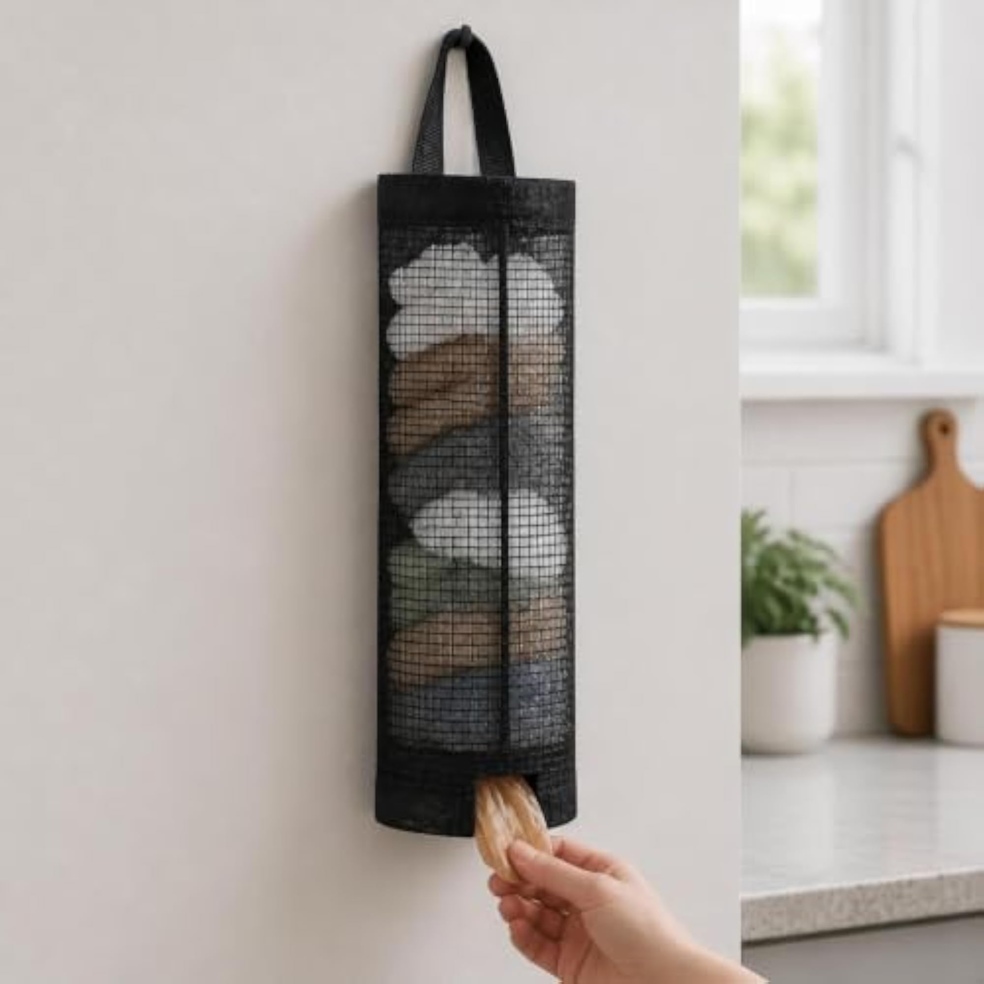 Wall-Mounted Kitchen Storage Bag Holder